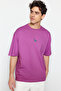 Mürdüm Oversize/Geniş Kesim Dinozor Nakışlı Kısa Kol %100 Pamuk T-Shirt TMNSS23TS00243 - 4