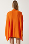 Women's Orange Side Slit Oversize Poncho Sweater YY00005 - 5