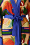 Soyut Desenli Dokuma Maxi Plaj Kuşaklı Kimono&Kaftan TBESS24KM00024 - 5