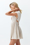 Beach Wear Ecru Woven Cut Out Mini Dress Tbess24El00075 - 2
