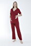 Bathrobe Striped Detail Maternity and Postpartum Pajama Set - 6