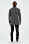 Blue White Men's Slim Fit Regular Stamp Coat, Jacket, Coat - 6