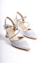 Heeled Shoes Silver Satin