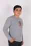 Unisex Guitarist Astronaut Printed Long Sleeve Crewneck Basic Kids T-shirt - 4