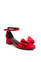 Women's Short Heeled Summer Bow Shoes - 3