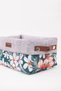 Horose Multi-purpose Children's Room Basket Set 2 Pieces Basket Flower Patterned - 6