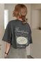 Women / Girls Smoked Oversize T-Shirt Attentively Printed - 5