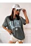 Women's Smoked Aloha Flower Printed Oversize T-shirt - 3