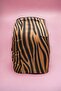 Copper Zebra Patterned Short Pareo Satin Women's Beach Dress New Season - 3