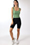Women's Square Neck Knitwear Blouse Green - 4