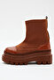 Women's Tan Patent Leather Tonny Black Comfortable Fit Boots - 4