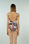 Patterned U Collar Swimsuit - Floral - 5