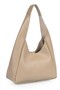 Women's Camel Faux Leather Hand and Shoulder Bag with Zipper and Internal Compartment
