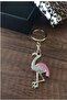 Pink Stoned Flamingo Keychain Gift Keychain Bag Accessory Blush Crane Keychain - 7