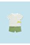 Baby Quartet T-Shirt Shorts Set Green-Blue - 2