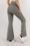 Ribbed Camisole Flare Leg High Waist Recovery Interlock Knitted Tights
