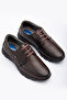 Black Lace-Up Inside and Outside Genuine Leather Casual Soft Men's Shoes Comfortable Lace-Up Leather Dad Shoes Wr8