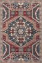 Burgundy Gray Themed Traditional Motif Ethnic Patterned Vintage Decorative Carpet 3865