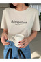 Women's Beige Altogether Oversize T-Shirt