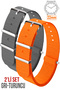 22mm Fossil-Welder-Casio-Seiko-Omega-Armani Watch Compatible Nato Textile Fabric Watch Band NTTEK22