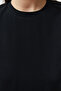 Siyah %100 Kalın Pamuklu Vatkalı Crop Örme T-Shirt TWOSS24TS00122 - 6