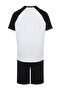 Siyah Beyaz Nakışlı Reglan Kol Örme Şortlu Pijama Takımı TMNSS24PT00007 - 8