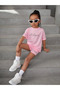 Children's Los Angeles Printed Top and Bottom Set with Shorts - 3
