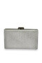 Silver Gray Laser Patterned Non-Spill Glitter Evening Dress Bag Evening Bag Henna Wedding Engagement
