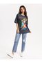 Womens Printed Women's / Girls Oversize Smoked Salas T-Shirt Boyfriend - 2