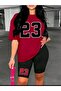 Women's Lower-Top 23 Printed Tights-T-shirt Set Oversize Casual Boyfriend