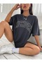Women's Smoked Micigan Printed Oversize T-shirt - 5