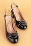 Genuine Leather Buckle Detail Stylish Heeled Shoes Lining.6725 - 2