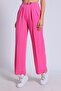 WOMEN'S CANDY PINK LINEN Textured Pleated PLAZZO PANT - 4