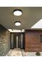 Rooster Artos 20W Round Black Led Moisture Waterproof Bathroom Garden Modern Ceiling Lamp White Light 6500K - 4