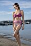 Patterned High Waist Britli Bikini Set - Purple - 7