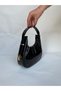CherryBag Special Strap Detailed Women's Handbag Patent Leather Black - 8
