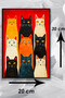 Cat Picture Illustration Stylish Wooden Table Model, Aesthetic, Living Room, Hall, Office, Home Decoration - 3