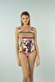 Patterned U Collar Swimsuit - Floral