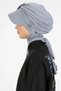 Bonnet Ready Turban Alya Bonnet Gray Scarf Hat Neck Covering Hijab Women's Bonnet - Swimsuit Sea Bonnet - 2