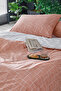 Glimmer Easy Cotton Double King Size Duvet Cover Set - Salmon - 2