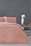 Glimmer Easy Cotton Double King Size Duvet Cover Set - Salmon