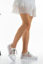 Women's Stone Laced Wedding Dress Evening Dress Shoes - 3