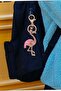 Pink Stoned Flamingo Keychain Gift Keychain Bag Accessory Blush Crane Keychain - 6