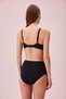 High Waist Pleated Bikini Bottom - 4