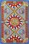 Summer Collection Multicolor Floral and Geometric Patterned Modern Decorative Carpet 3872