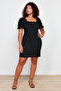 Black A-Line Mini Woven Dress TBBSS24AH00017 - 3