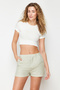 Multi-Color 2-Pack Cotton Striped Linen Look Shorts Woven Pajama Bottoms Thmss24Pj00002 - 2