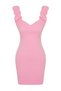 Pink Body Wrap Strap Detailed Mini Woven Dress TWOSS24EL00653 - 7