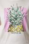 Women's White Printed 100% Cotton Knitted T-Shirt WO00037 - 5
