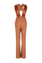 Brown Woven Tie-Detail Jumpsuit TBESS23TU00010 - 9